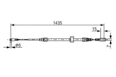 Cable Pull, parking brake BOSCH 1 987 477 853