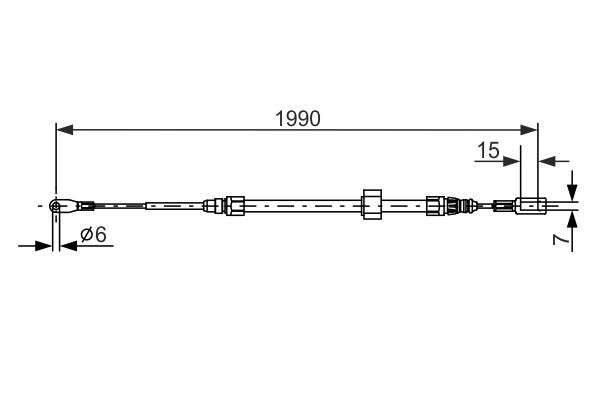 BOSCH 1 987 477 854 Cable Pull, parking brake