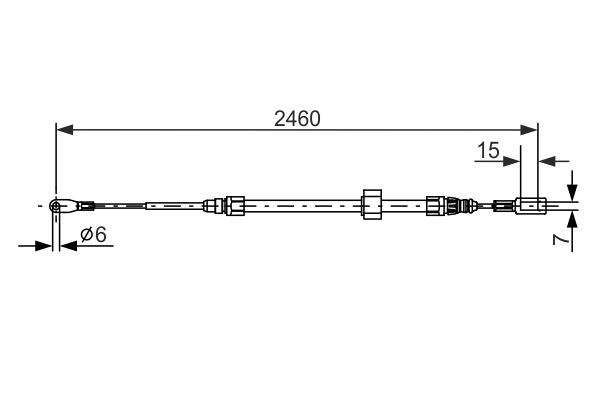 BOSCH 1 987 477 855 Cable Pull, parking brake