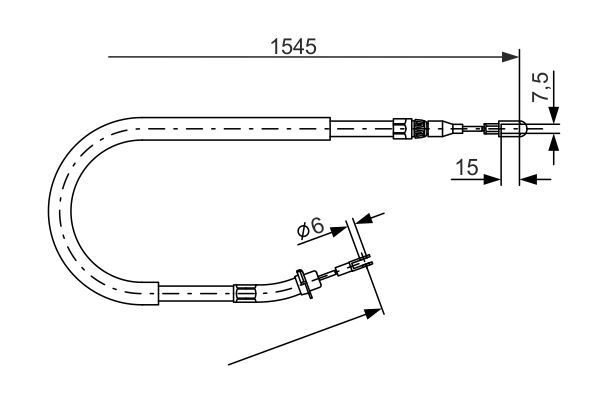 BOSCH 1 987 477 857 Cable Pull, parking brake