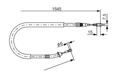 Cable Pull, parking brake BOSCH 1 987 477 857
