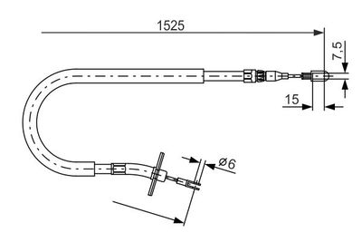 Cable Pull, parking brake BOSCH 1 987 477 858