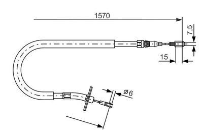 Cable Pull, parking brake BOSCH 1 987 477 860