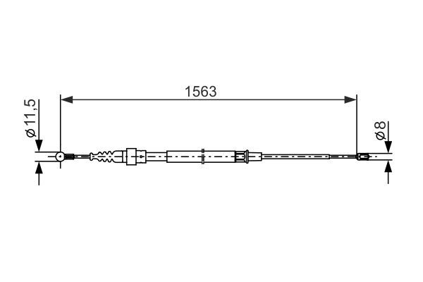 BOSCH 1 987 477 891 Cable Pull, parking brake