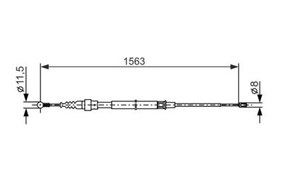 Cable Pull, parking brake BOSCH 1 987 477 891