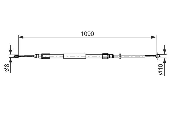 BOSCH 1 987 477 949 Cable Pull, parking brake