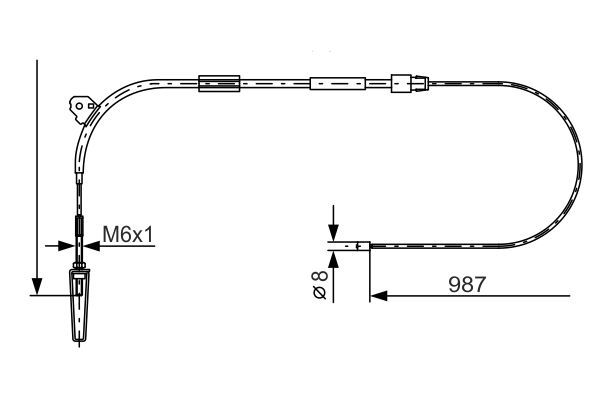 BOSCH 1 987 477 960 Cable Pull, parking brake