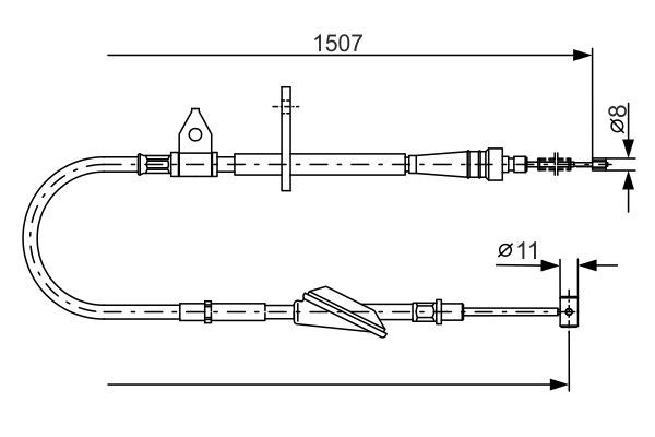 BOSCH 1 987 477 995 Cable Pull, parking brake