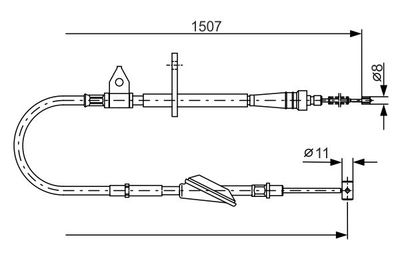 Cable Pull, parking brake BOSCH 1 987 477 995