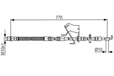 Brake Hose BOSCH 1 987 481 684