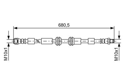 Brake Hose BOSCH 1 987 481 734