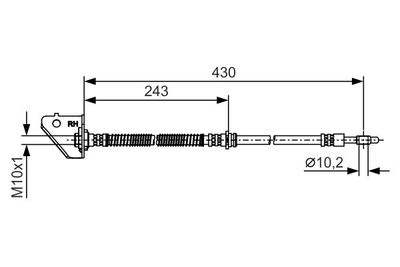 Brake Hose BOSCH 1 987 481 B30