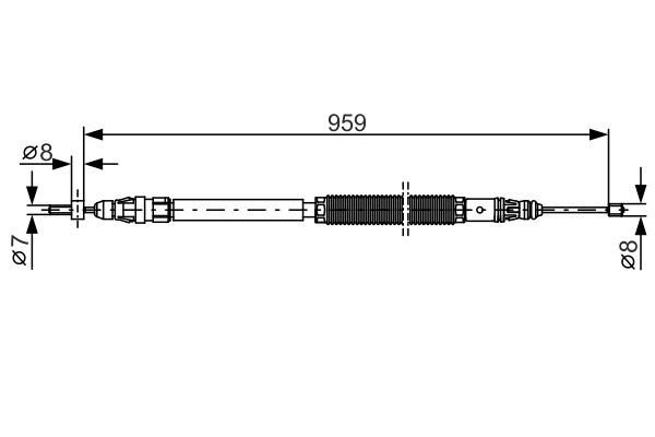 BOSCH 1 987 482 001 Cable Pull, parking brake