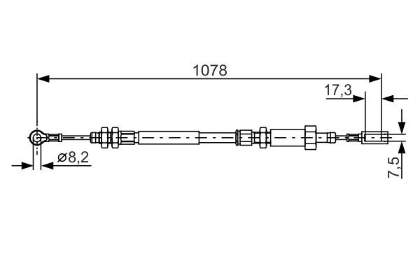 BOSCH 1 987 482 002 Cable Pull, parking brake