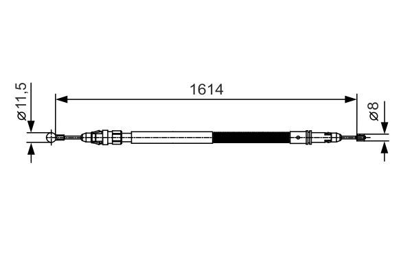 BOSCH 1 987 482 007 Cable Pull, parking brake