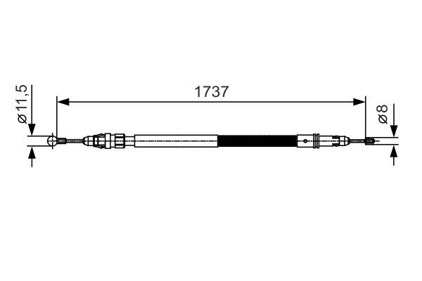 BOSCH 1 987 482 008 Cable Pull, parking brake