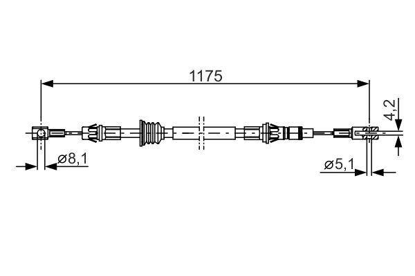 BOSCH 1 987 482 012 Cable Pull, parking brake