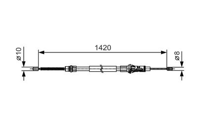 Cable Pull, parking brake BOSCH 1 987 482 013