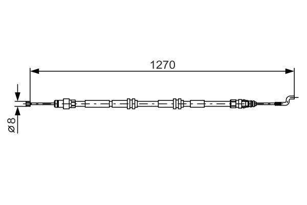 BOSCH 1 987 482 014 Cable Pull, parking brake