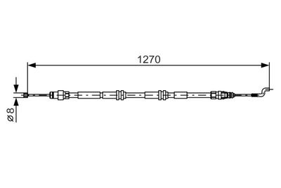 Cable Pull, parking brake BOSCH 1 987 482 014
