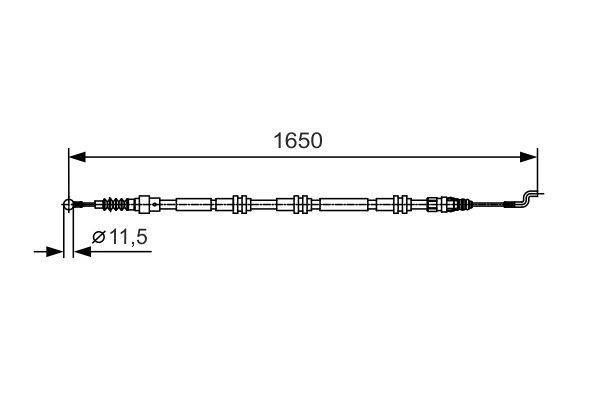 BOSCH 1 987 482 016 Cable Pull, parking brake