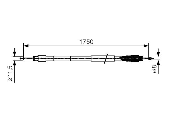 BOSCH 1 987 482 018 Cable Pull, parking brake