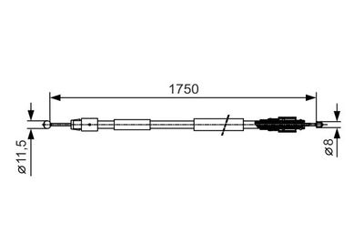 Cable Pull, parking brake BOSCH 1 987 482 018