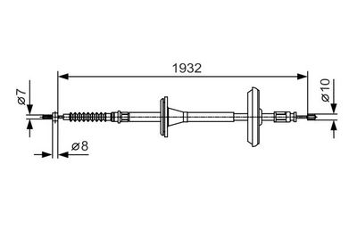 Cable Pull, parking brake BOSCH 1 987 482 021