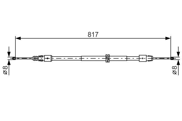 BOSCH 1 987 482 024 Cable Pull, parking brake