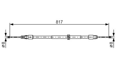 Cable Pull, parking brake BOSCH 1 987 482 024