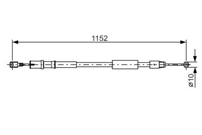 Cable Pull, parking brake BOSCH 1 987 482 025