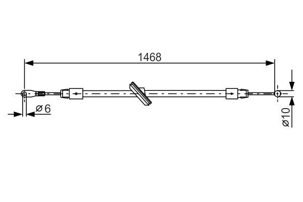 BOSCH 1 987 482 027 Cable Pull, parking brake