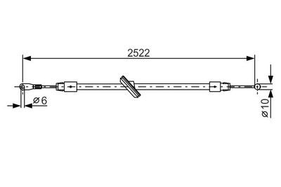 Cable Pull, parking brake BOSCH 1 987 482 029