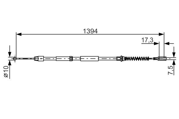 BOSCH 1 987 482 033 Cable Pull, parking brake