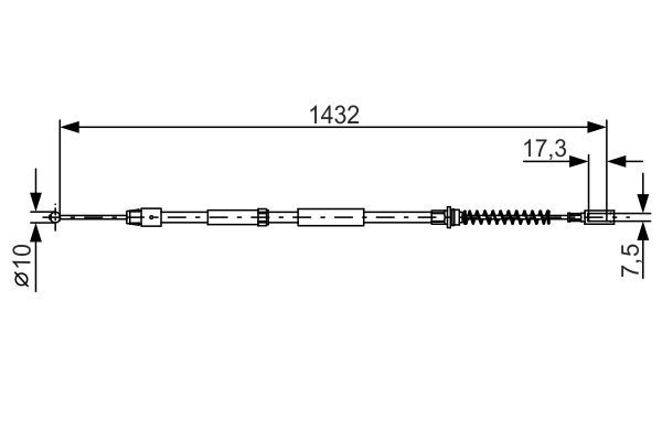 BOSCH 1 987 482 034 Cable Pull, parking brake