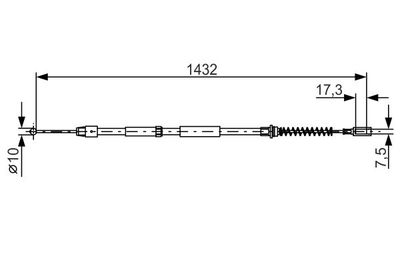 Cable Pull, parking brake BOSCH 1 987 482 034
