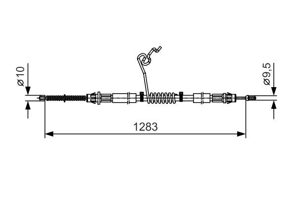 BOSCH 1 987 482 036 Cable Pull, parking brake