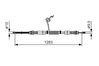 Cable Pull, parking brake BOSCH 1 987 482 036