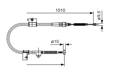 Cable Pull, parking brake BOSCH 1 987 482 050