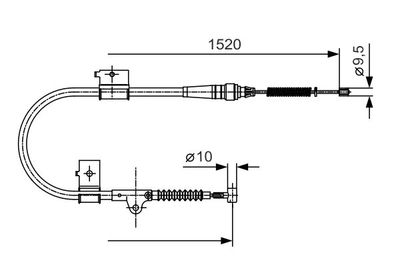 Cable Pull, parking brake BOSCH 1 987 482 051
