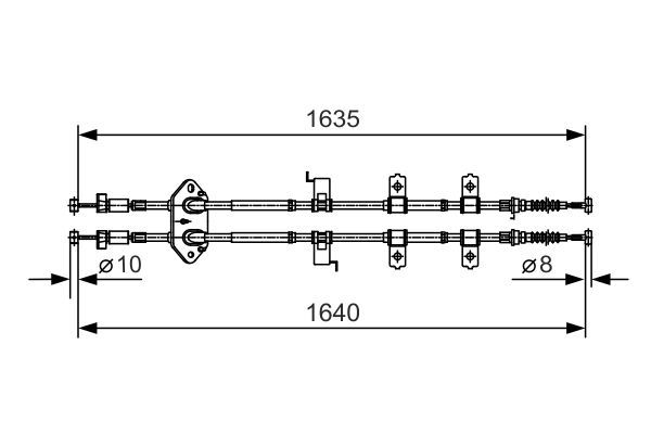 BOSCH 1 987 482 054 Cable Pull, parking brake