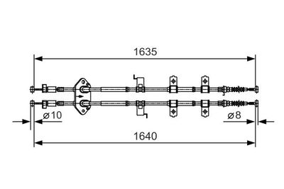 Cable Pull, parking brake BOSCH 1 987 482 054