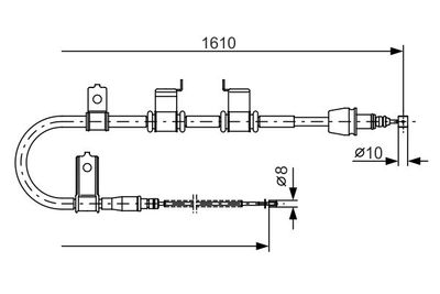 Cable Pull, parking brake BOSCH 1 987 482 070