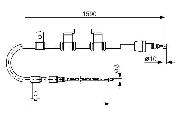 BOSCH 1 987 482 072 Cable Pull, parking brake