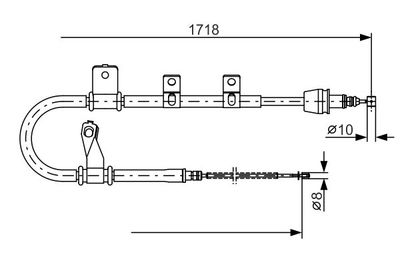 Cable Pull, parking brake BOSCH 1 987 482 075