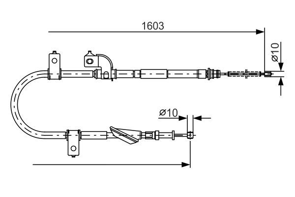 BOSCH 1 987 482 080 Cable Pull, parking brake