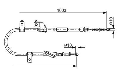 Cable Pull, parking brake BOSCH 1 987 482 080