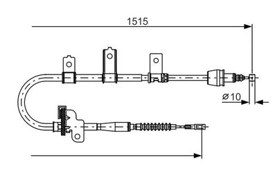 Cable Pull, parking brake BOSCH 1 987 482 098