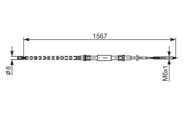BOSCH 1 987 482 104 Cable Pull, parking brake