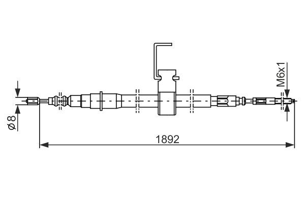 BOSCH 1 987 482 106 Cable Pull, parking brake